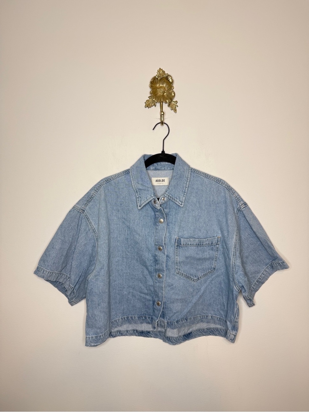 Agolde Rona Denim Top S